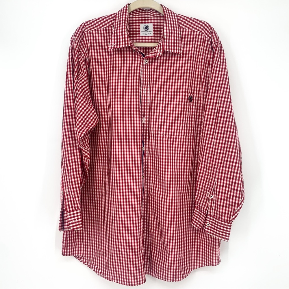 Southern Proper Red and White Gingham Button Down Size L